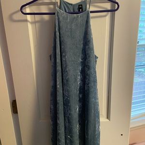 velvet high neck dress